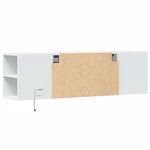 vidaXL Meuble TV mural avec lumières LED blanc 135x31x39 5 cm