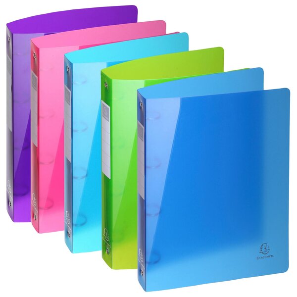 Classeur 4 Anneaux 30mm Iderama Pp Polypropylène 7/10e - A4 Maxi - Couleurs Assorties - Exacompta