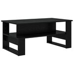 vidaXL Table basse Chêne noir 90 x 50 x 40 cm Bois d'ingénierie