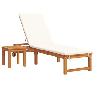 vidaXL Transat 2 Pièces Marron Bois d'Acacia Massif