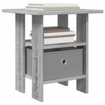 vidaXL Table de chevet Gris Sonoma 41 x 40 x 45 cm Bois d'ingénierie