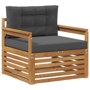vidaXL Canapé d’extérieur Bois d'acacia massif et polyester