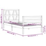 vidaXL Cadre de lit sans matelas blanc 90x200 cm bois massif