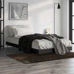 vidaXL Cadre de lit sans matelas noir 90x190 cm bois ingénierie