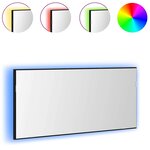 vidaXL Miroir Chêne noir 80 x 37 cm Verre et Bois Ingénierie