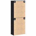 vidaXL Armoire Murale Montage mural 2 Pièces Chêne noir 69 5 x 34 x 90 cm