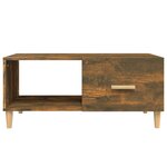 vidaXL Table basse chêne fumé 89 5x50x40 cm bois d'ingénierie