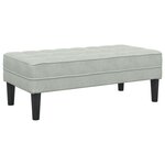 Banc vidaXL Gris clair 113 cm en velours