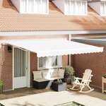 vidaXL Auvent Rétractable 400 × 300 cm Blanc