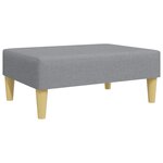 vidaXL Canapé-lit à 2 places avec repose-pied gris clair tissu
