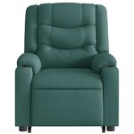 vidaXL Fauteuil inclinable de massage électrique Vert foncé Tissu