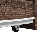 vidaXL Armoire de salle de bain étroite avec roulettes chêne marron