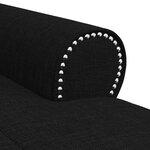 vidaXL Chaise longue avec coussin Noir 91 x 157 x 91 cm tissu