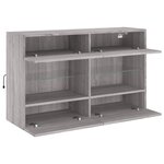vidaXL Meuble TV mural avec lumières LED sonoma gris 98 5x30x60 5 cm