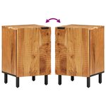 vidaXL Meuble de Salle de Bain avec porte Marron Bois d'acacia massif