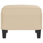 vidaXL Repose-pied Crème 60x50x41 cm Tissu microfibre