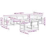 vidaXL Ensemble de canapés d'extérieur 8 Pièces Blanc et Beige