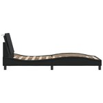 vidaXL Cadre de lit avec tête de lit Noir 90x190 cm Similicuir