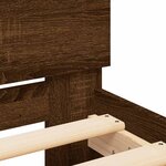 vidaXL Cadre de lit avec tête de lit et LED chêne marron 120x190 cm