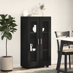 vidaXL Buffet avec étagère Noir 55 5 x 29 x 100 cm Bois d'ingénierie