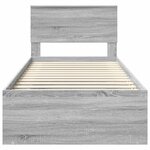 vidaXL Cadre de lit Gris Sonoma 100 x 200 cm Bois d'ingénierie