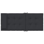 vidaXL Coussins de chaise à dossier haut lot de 2 noir tissu oxford
