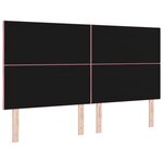 vidaXL Tête de lit Montage mural Géométrique Rose 180 cm Velours