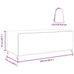 vidaXL Housse pour mobilier d'extérieur Noir 229 x 113 x 73 cm 210D