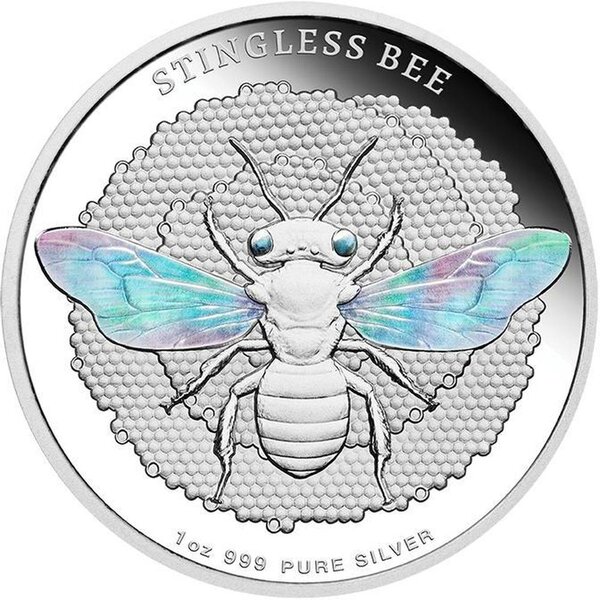 Monnaie STINGLESS BEE Australian Native Bees 1 Oz Argent 2$ Niue 2026