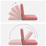 vidaXL Fauteuil de sol ajustable Rose Simili cuir