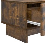 vidaXL Meuble TV Chêne fumé 147 x 34 5 x 30 cm Bois d'ingénierie