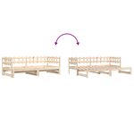 vidaXL Lit coulissant sans matelas 2x(90x190) cm Bois massif