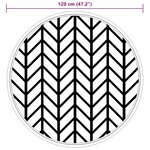 vidaXL Tapis d'extérieur ARAKIL gris Ø120 cm PP