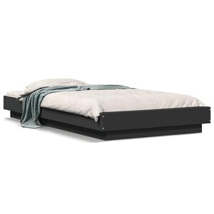 vidaXL Cadre de lit sans matelas noir 90x190 cm