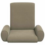 vidaXL Fauteuil de sol ajustable Kaki Velours grainé