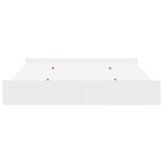 vidaXL Cadre de lit avec rangement avec tête de lit Blanc 200 x 200 cm
