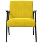 vidaXL fauteuil Jaune 59 x 75 x 78 cm Velours