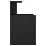 vidaXL Tables de chevet 2 Pièces Noir 40x35x60 cm Aggloméré