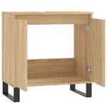 vidaXL Armoire de bain chêne sonoma 58x33x60 cm bois d'ingénierie