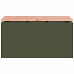 vidaXL Banc de jardin Vert olive 80 x 40 x 43 cm Acier