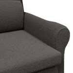 vidaXL fauteuil Gris foncé 76 x 94 x 102 cm Tissu en Sherpa doux
