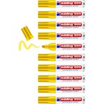 Marqueur Permanent 500 Corps Alu Jaune Pointe Large Biseautée 2-7 mm x 10 EDDING