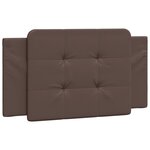 vidaXL Coussin de tête de lit marron 100 cm similicuir