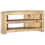 vidaXL Meuble TV d'angle 90x45x45 cm Bois de manguier solide