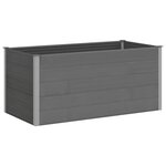 vidaXL Lit surélevé de jardin Gris 200x100x91 cm WPC