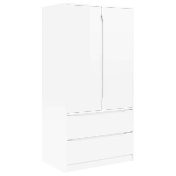 vidaXL Cabinet de salle de bain Blanc brillant 79 5 x 49 x 156 cm