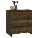 vidaXL Buffet Chêne fumé 70x41x75 cm Bois d'ingénierie