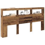 vidaXL Tête de lit Bois Ancien 200 x 17 x 102 cm Bois d'ingénierie