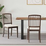 vidaXL Chaises de salle à manger 2 Pièces Marron Clair 50 x 52 5 x 91 cm