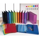 Classeur A4 4 anneaux 30mm Iderama - Rouge x 10 EXACOMPTA